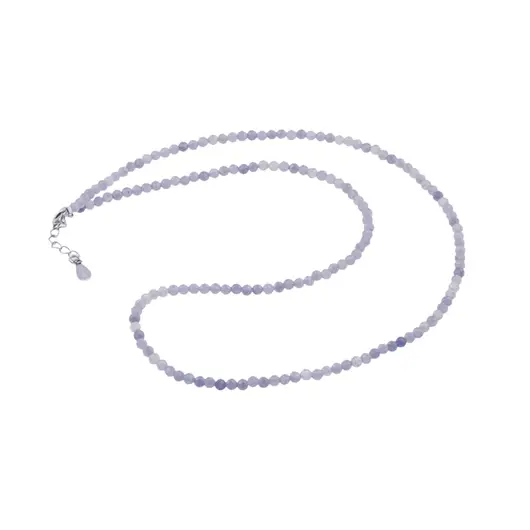 Colier Tanzanit sfere fatetate cu Argint 925, 2-3mm