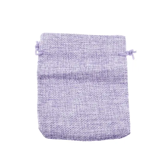 Saculet material textil mov 14x10cm, imagine 2