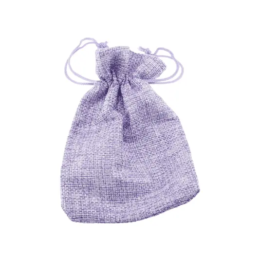 Saculet material textil mov 14x10cm