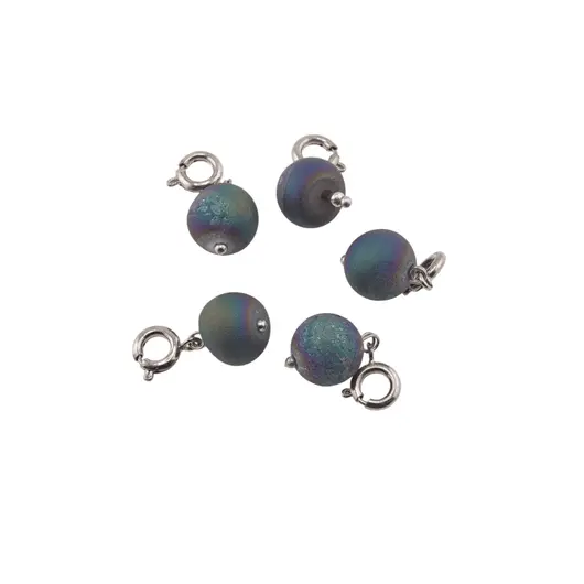 Breloc cu piatra semipretioasa Cuart Titan Aura, 10mm, imagine 2