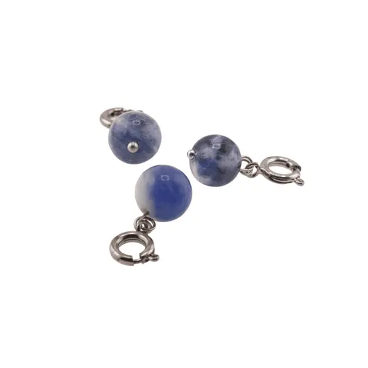 Breloc cu piatra semipretioasa Sodalit A+, 8mm, imagine 3