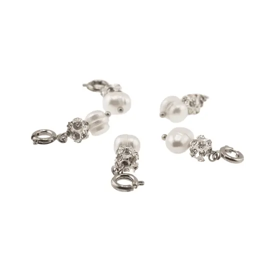 Breloc Perla de cultura si sfera cu Zirconiu, 6-7mm, imagine 3