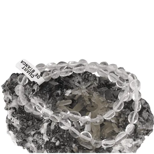 Colier cristale naturale Cristal de stanca oval neregulat, 8-11mm, imagine 2