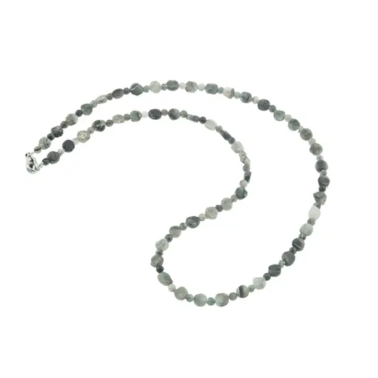 Colier cristale naturale Smarald banuti 5mm si sfere 3mm