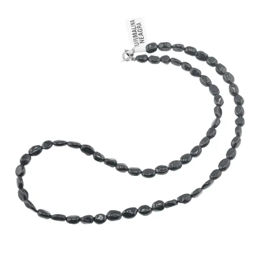 Colier cristale naturale Turmalina neagra neuniform, 5-8mm