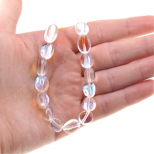 Colier pietre semipretioase Angel Aura Cuart oval neregulat, 8-14mm, imagine 6