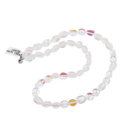 Colier pietre semipretioase Angel Aura Cuart oval neregulat, 8-14mm