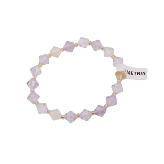Bratara din cristale naturale Ametrin rombic, 8mm