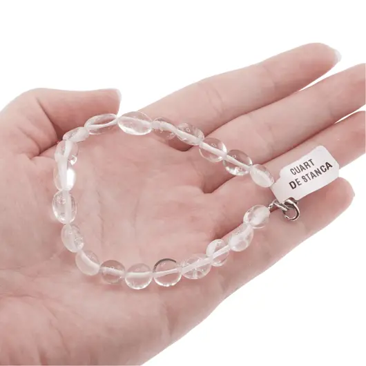 Bratara din cristale naturale Cristal de Stanca oval neregulat, 8-11mm, imagine 4