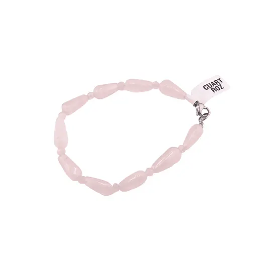 Bratara din cristale naturale Cuart roz, 4-16mm