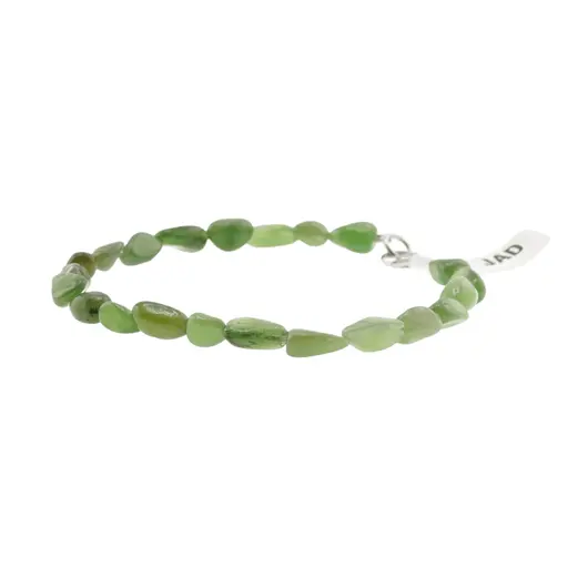 Bratara din cristale naturale Jad verde neuniform 6-8mm, imagine 2