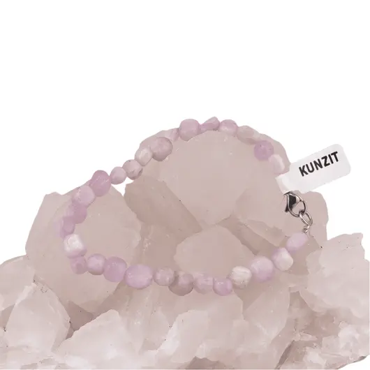 Bratara din cristale naturale Kunzit neuniform, 6-8mm, imagine 2