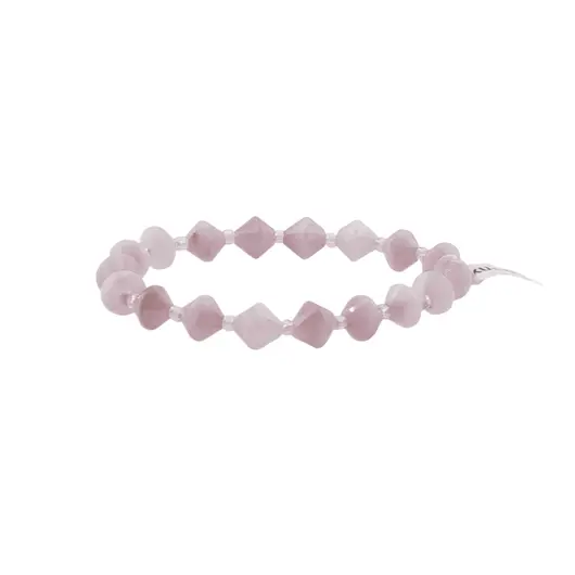 Bratara din cristale naturale Kunzit rombic, 8mm, imagine 2