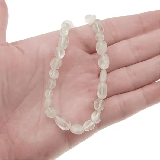 Colier cristale naturale Prehnit neuniform, 7-10mm, imagine 6
