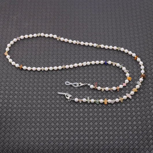 Colier / Snur pentru ochelari Perle si Mix Cristale, 6-14mm
