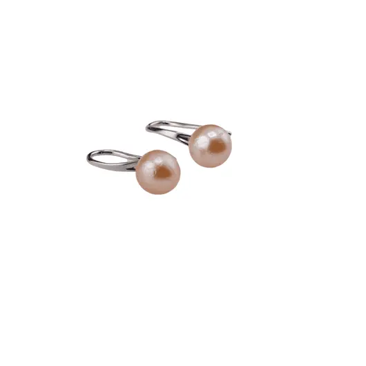 Cercei cu agatatoare Perle de cultura crem A+, 8mm, imagine 2