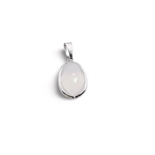Pandantiv Opalit oval cu montura argintie, 20mm