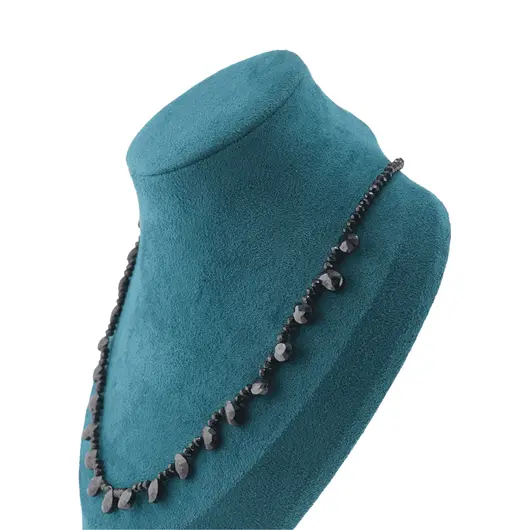 Colier Spinel briolete 8mm si Turmalina neagra discuri fatetate 3mm, imagine 4