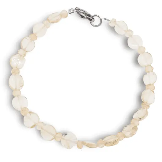 Bratara cristale naturale Citrin banuti 7mm si discuri fatetate 4mm
