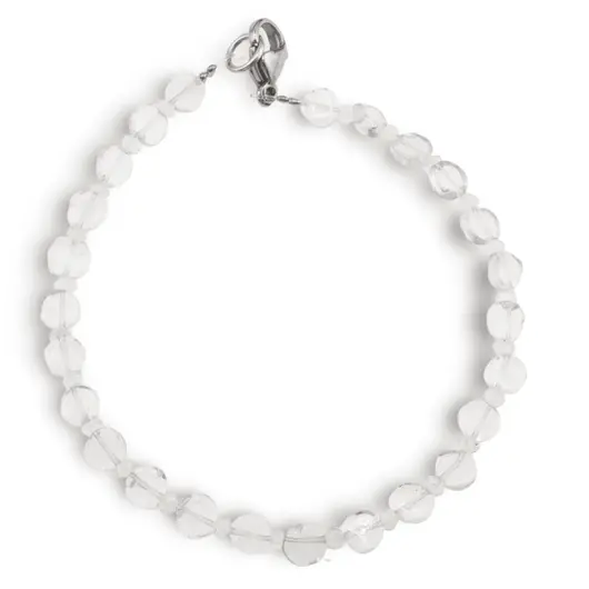 Bratara cristale naturale Cristal de stanca banuti 4mm si discuri fatetate 2mm