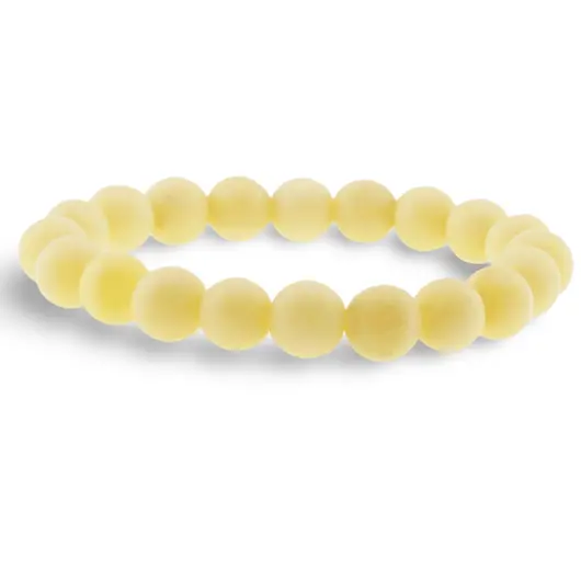 Bratara din Agat Lemon 10mm, pe elastic, 19cm, sfere mate