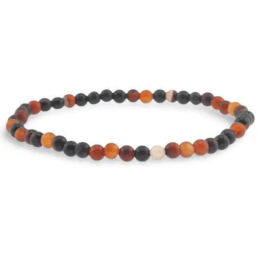 Bratara din Agat Rosu Dantelat 4-4,5mm, pe elastic, 19cm, sfere mate