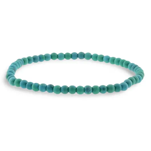 Bratara din Crisocola 4-4,5mm, pe elastic, 19cm, sfere mate
