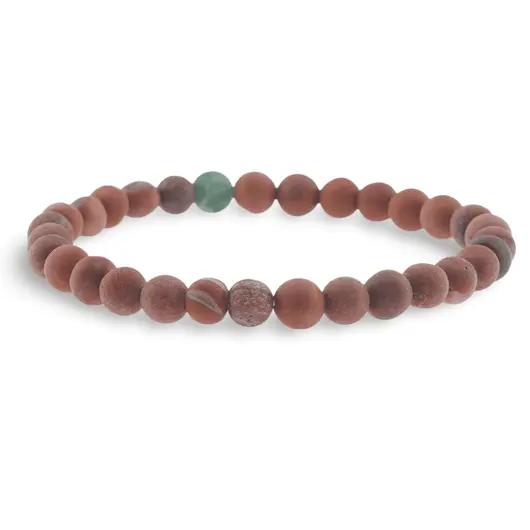 Bratara din Jasp Poppy 6mm, pe elastic, 19cm, sfere mate