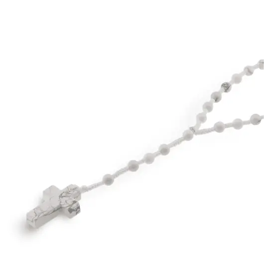 Colier rozariu Howlit 6mm, imagine 2