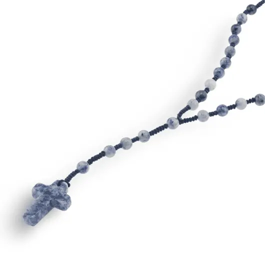 Colier rozariu Sodalit 6mm, imagine 2