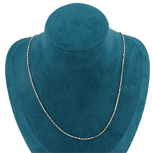 Lant din cupru placat cu aur galben 18k model Snake rasucit, imagine 2