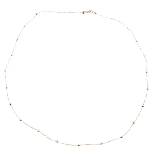 Lant din cupru placat cu aur roz 18k model cu bumbi, 3mm