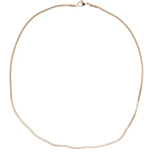Lant din cupru placat cu aur roz 18k model Snake, 2mm