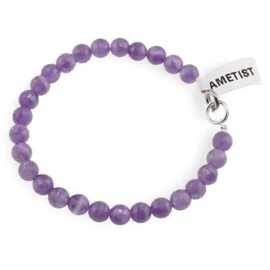 Bratara ametist sfere fatetate 6mm, imagine 4