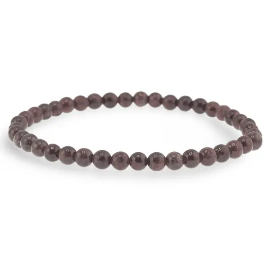 Bratara din Granat 4-4,5mm, pe elastic, 19cm, sfere