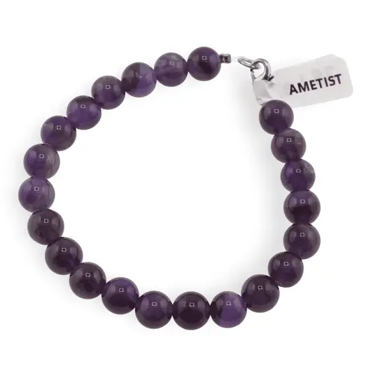 Bratara smookie ametist sfere 8mm, imagine 3