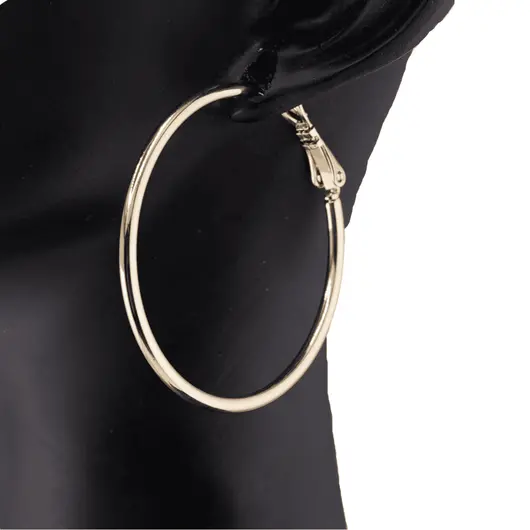 Cercei din cupru placat cu aur galben 18k rotunzi mici, 40mm, imagine 3