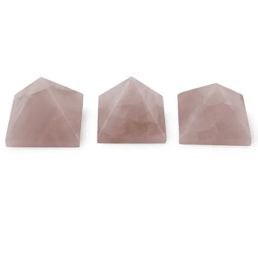 Piramida cristal natural Cuart roz, 50-55mm, imagine 4