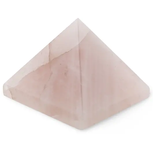 Piramida cristal natural Cuart roz, 50-55mm, imagine 2
