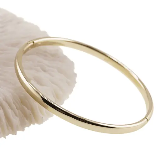 Bratara din cupru placat cu aur galben 18k fixa, model clasic, imagine 3