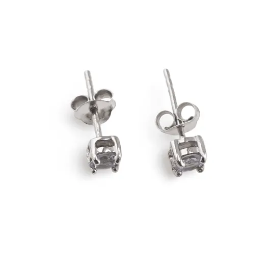 Cercei cu surub din argint 925 si cristal natural Topaz, imagine 2