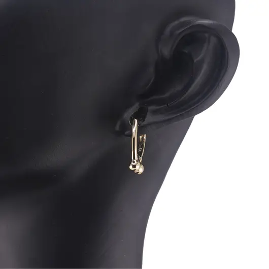 Cercei din cupru placat cu aur galben 14k model mini bucle, imagine 2
