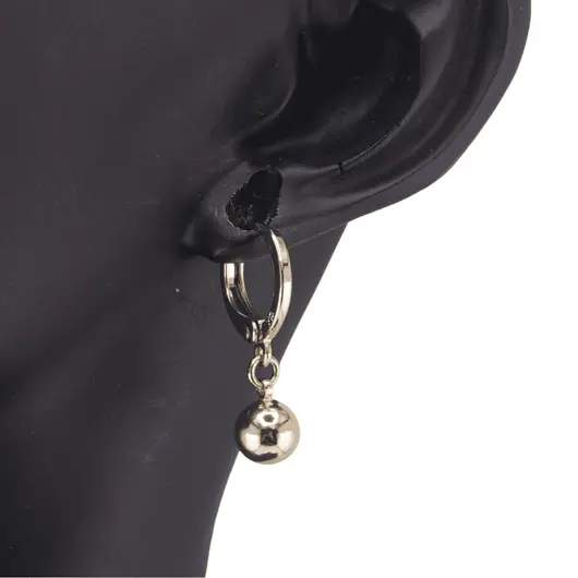 Cercei din cupru placat cu aur galben 14k sfere, 22mm, imagine 2