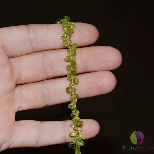 Colier peridot picaturi 6-7mm