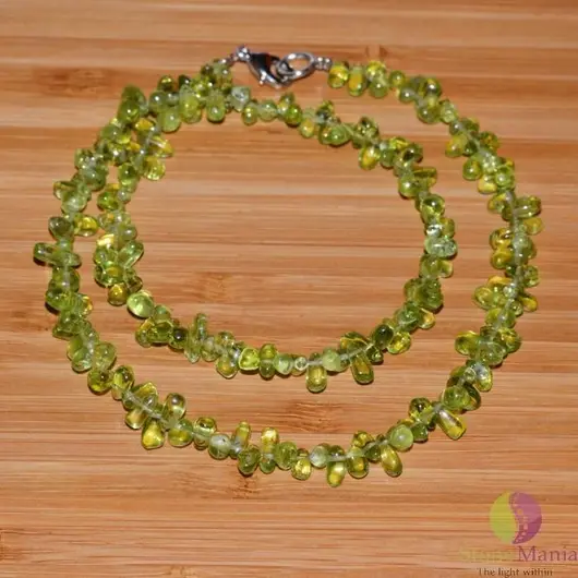 Colier peridot picaturi 6-7mm