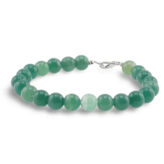 Bratara Agat verde sfere, 8mm, imagine 2