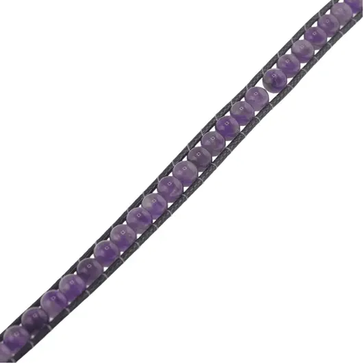 Bratara wrap Ametist sfere, 4mm, imagine 3