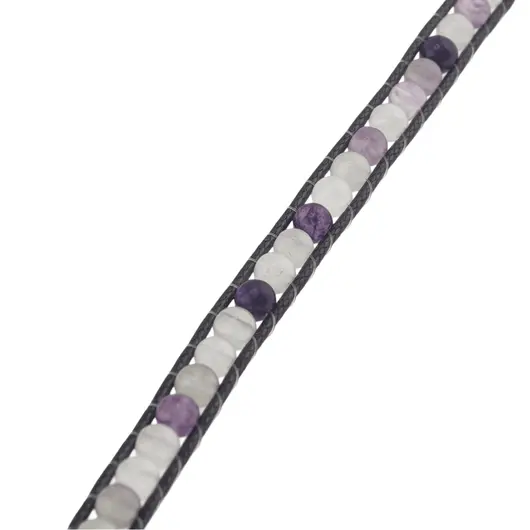 Bratara wrap Fluorit sfere, 5mm, imagine 3