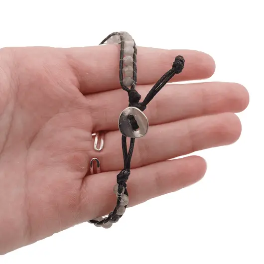 Bratara wrap Labradorit sfere, 4mm, imagine 5