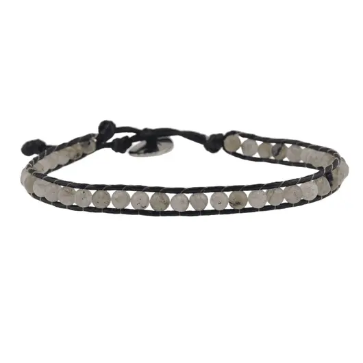 Bratara wrap Labradorit sfere, 4mm
